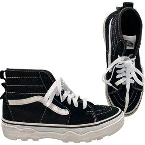 Vans Sentry SK8-Hi Sneaker Womens 7.5 WC Black White Suede Canvas Mens 6 Skater